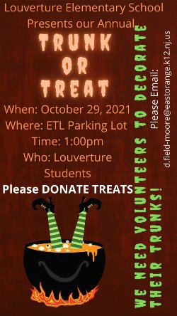 Volunteers are needed to decorate their vehicles on Friday, October 29 @ 1pm